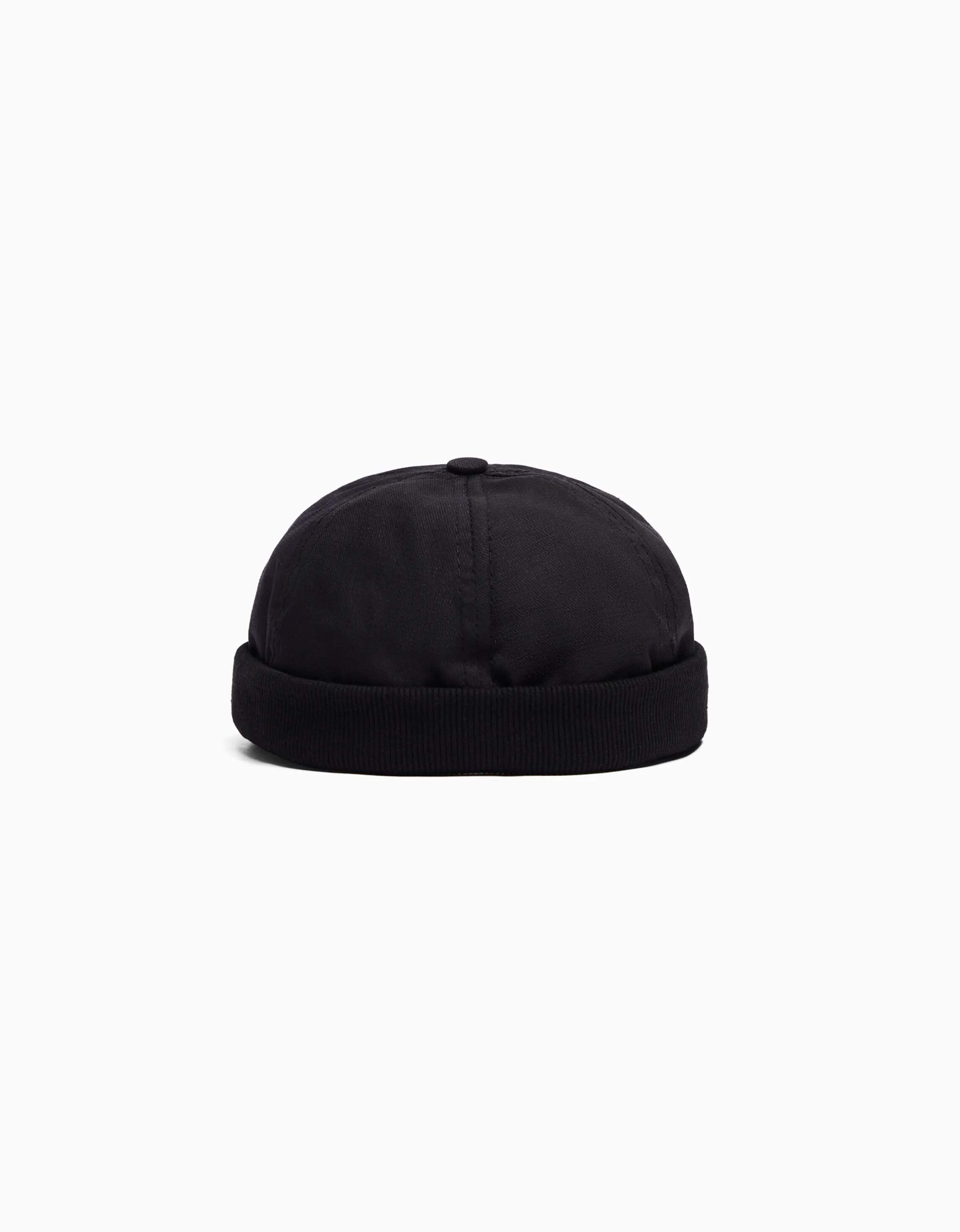 BERSHKA Beanie corto rib Negro Flash Sale