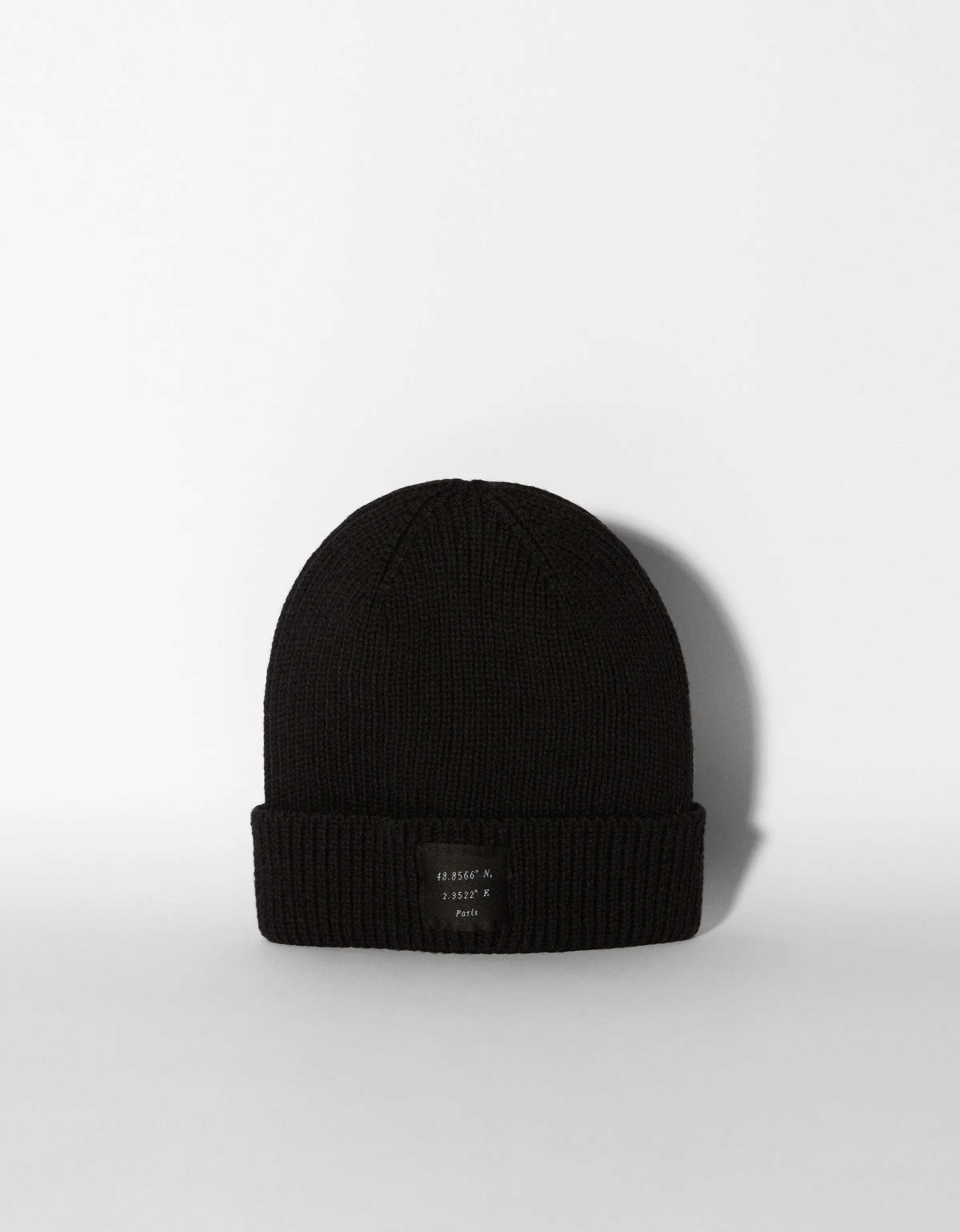 BERSHKA Beanie punto Negro Clearance