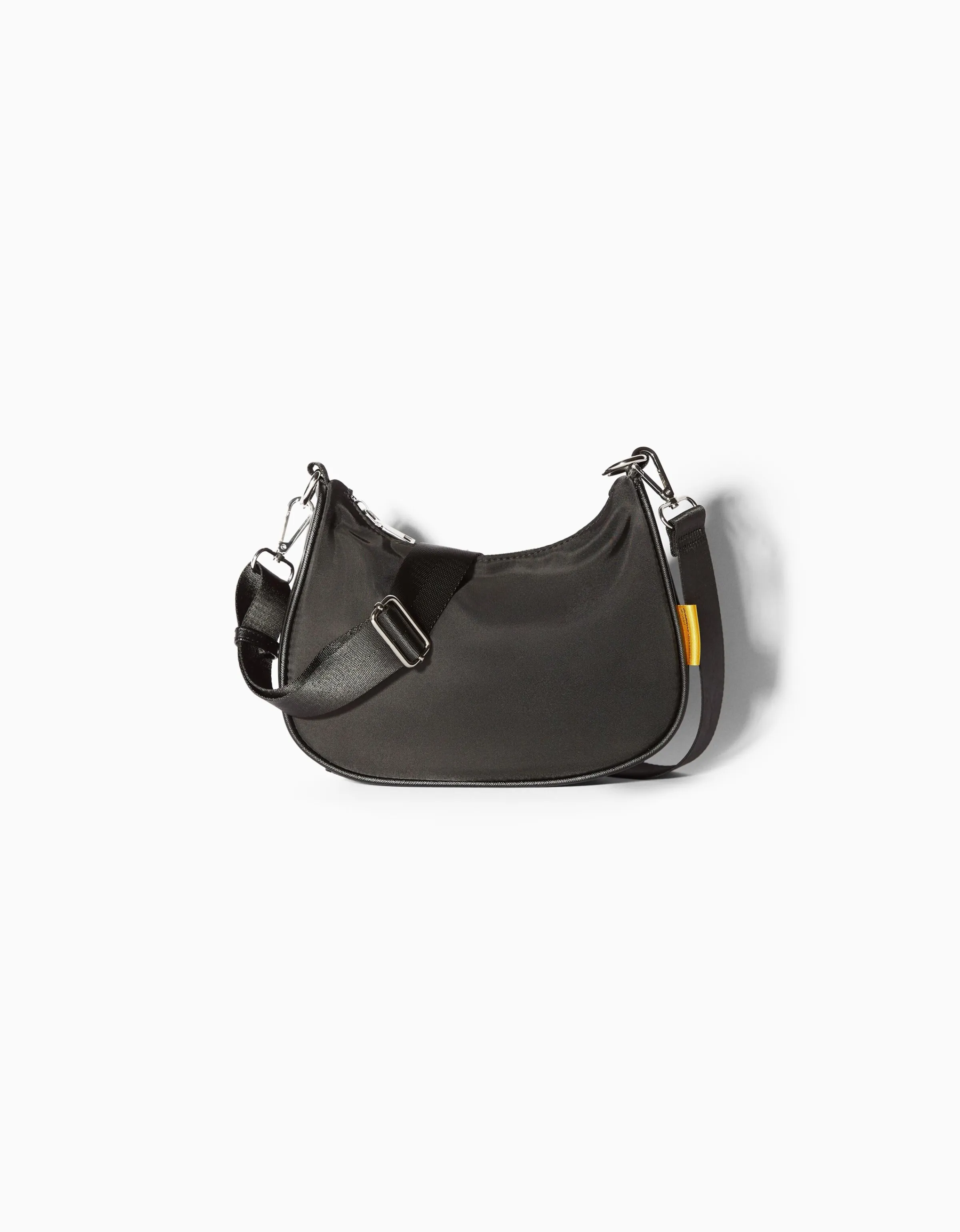 BERSHKA Bolso bandolera asa Negro Discount