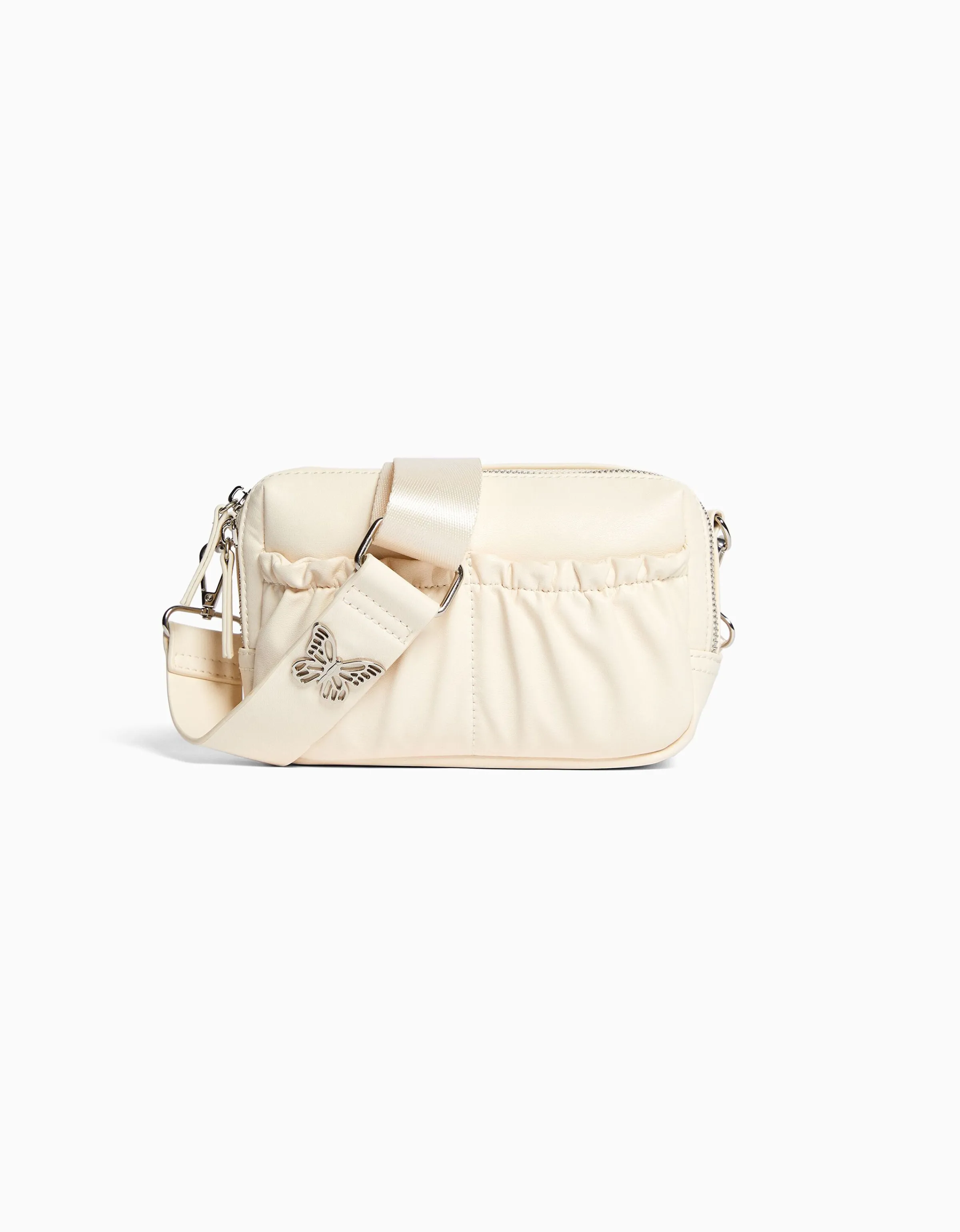 BERSHKA Bolso bandolera efecto piel detalle mariposa Lima Clearance