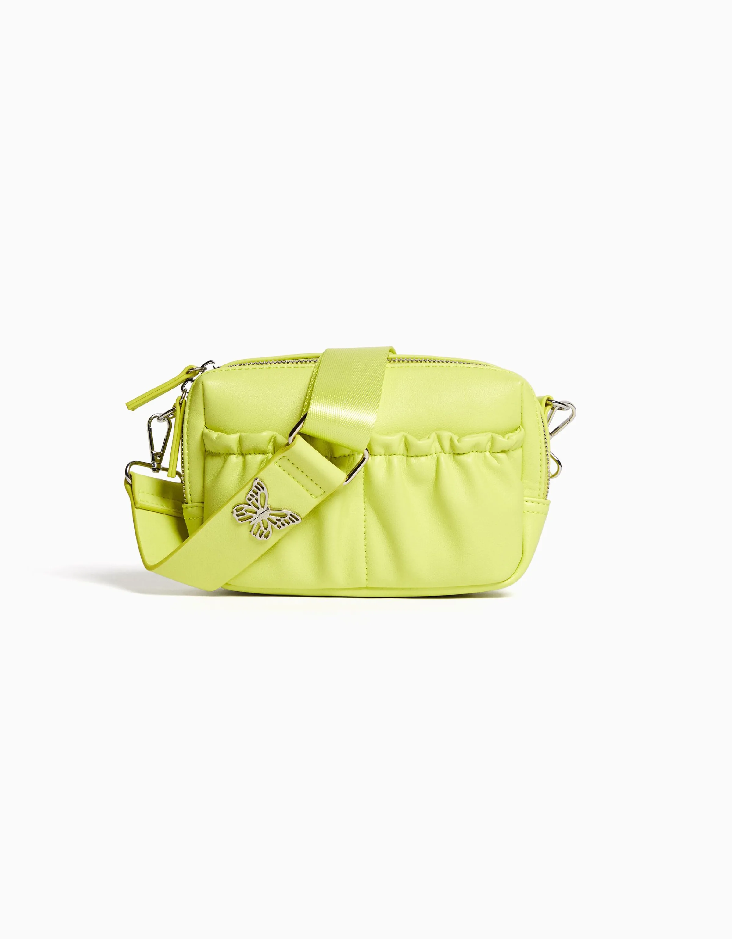 BERSHKA Bolso bandolera efecto piel detalle mariposa Lima Outlet