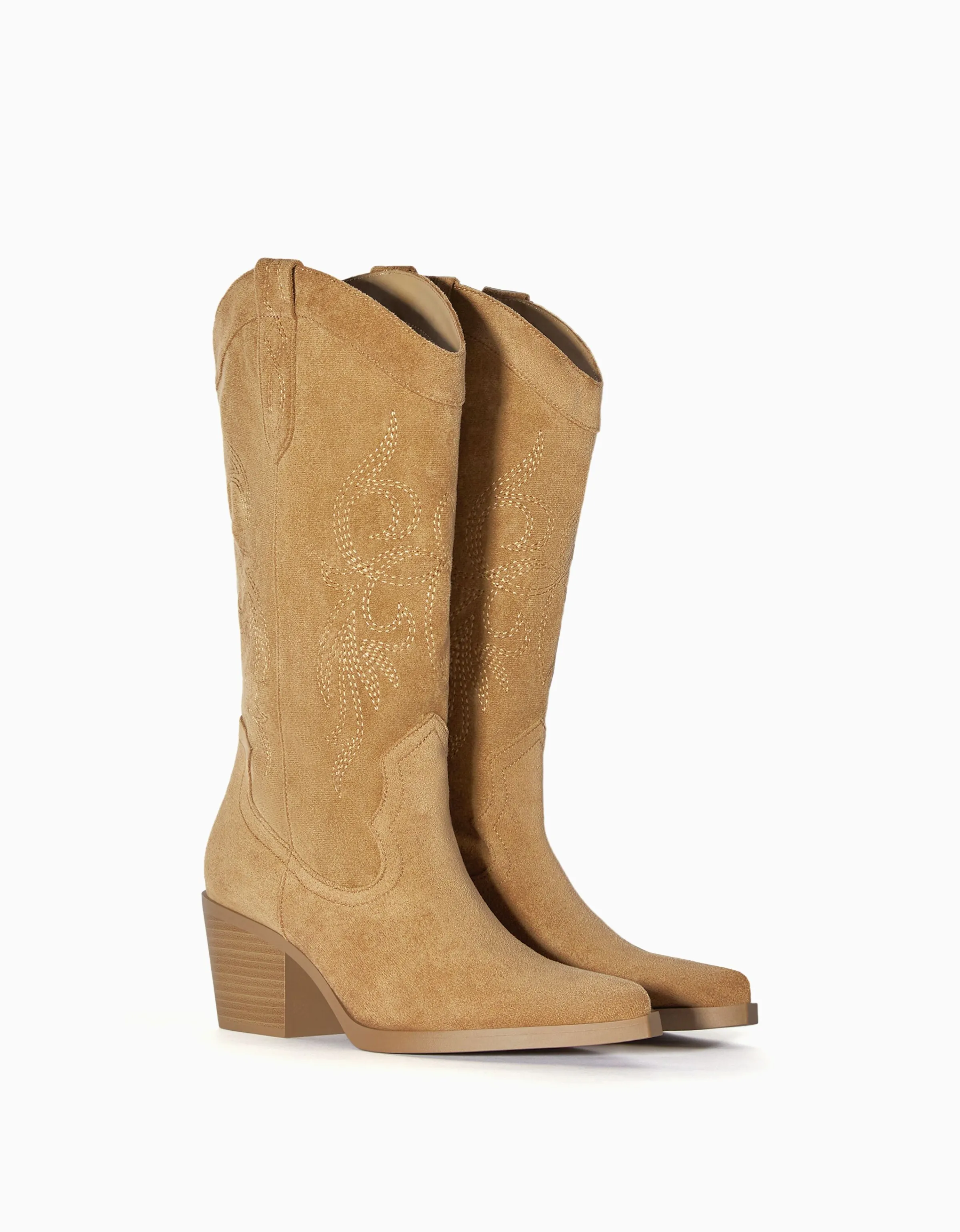 BERSHKA Botas cowboy tacón Arena Discount