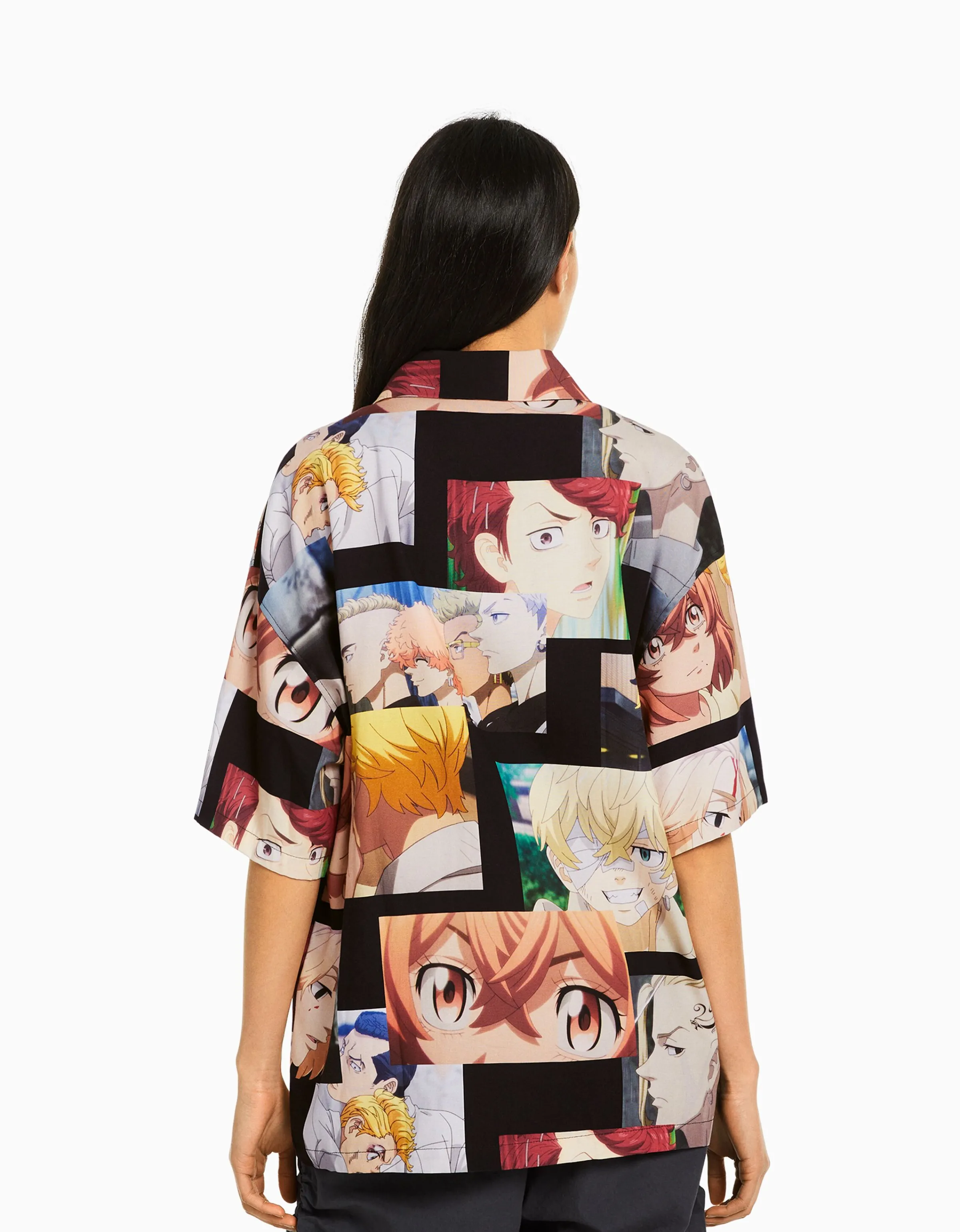 BERSHKA Camisa manga corta print TOKYO REVENGERS Multicolor Best Sale