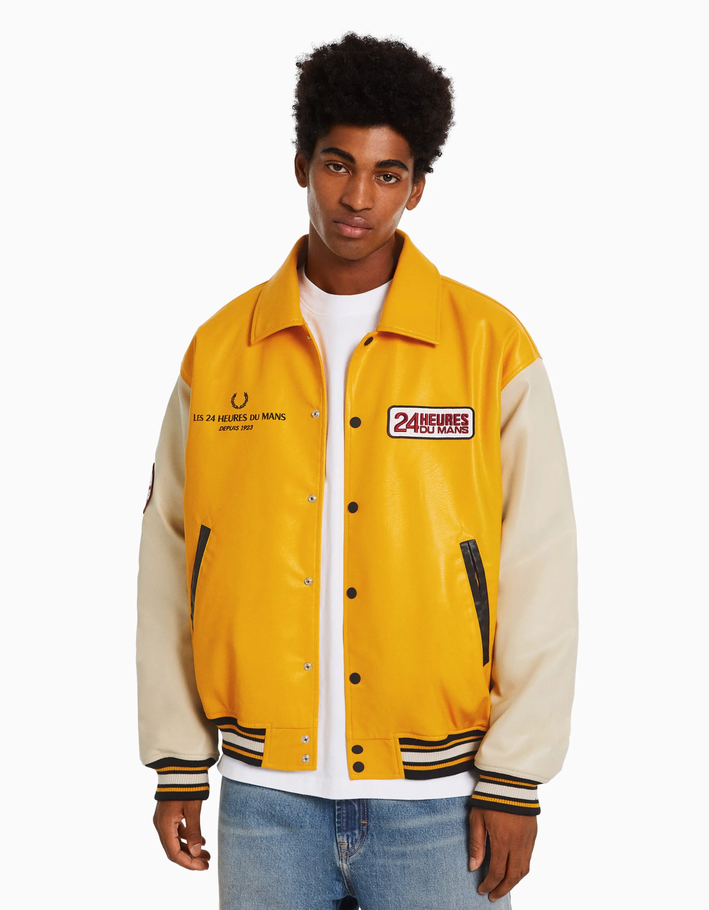 BERSHKA Cazadora racing 24h LE MANS Amarillo Store