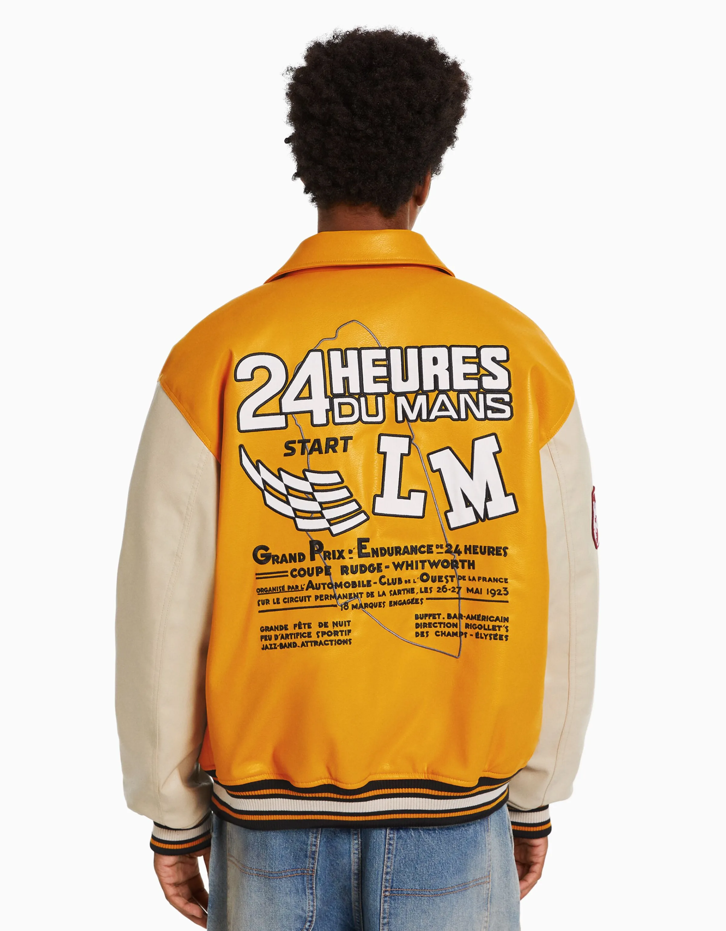 BERSHKA Cazadora racing 24h LE MANS Amarillo Store