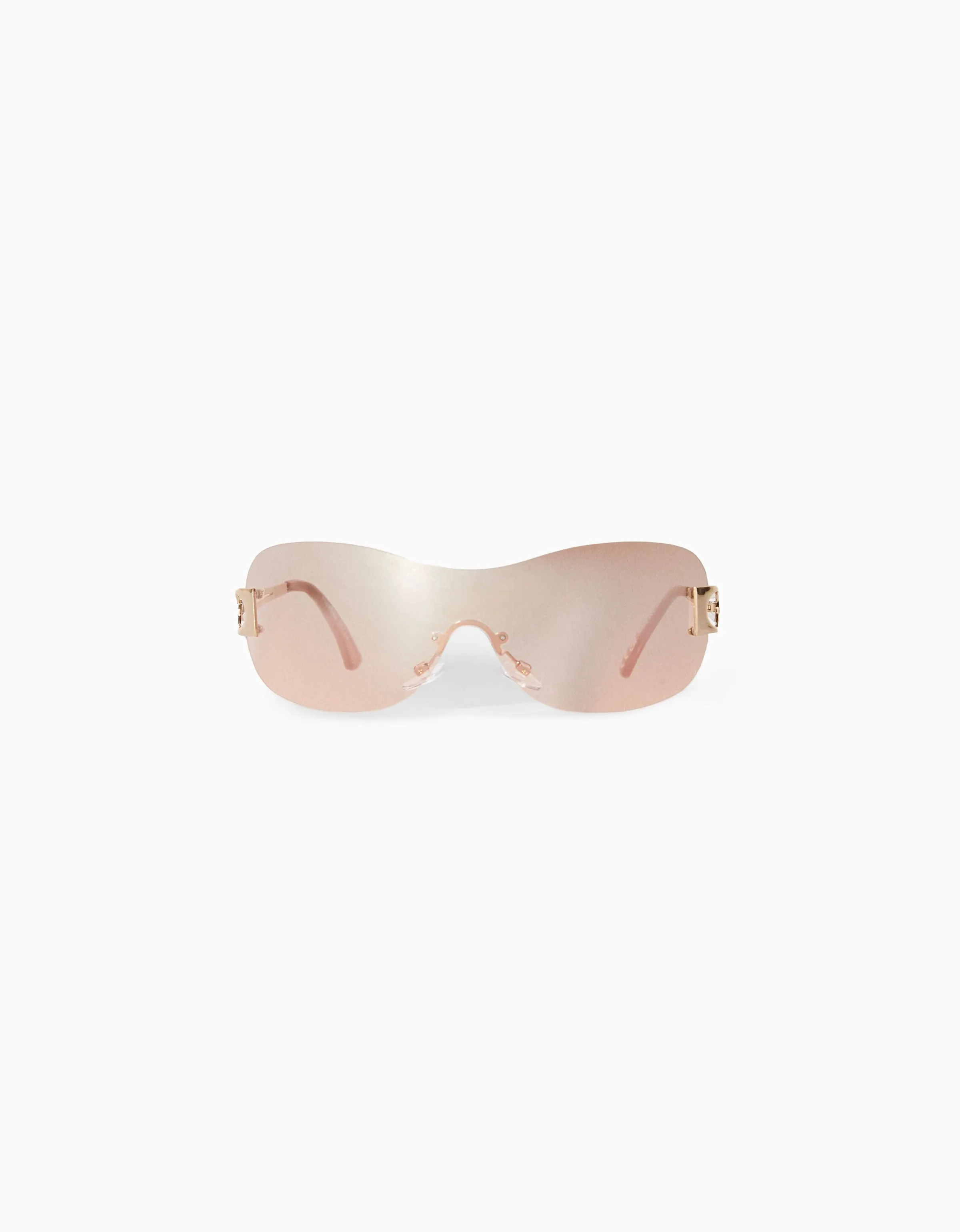 BERSHKA Gafas sol pantalla Rosa Shop