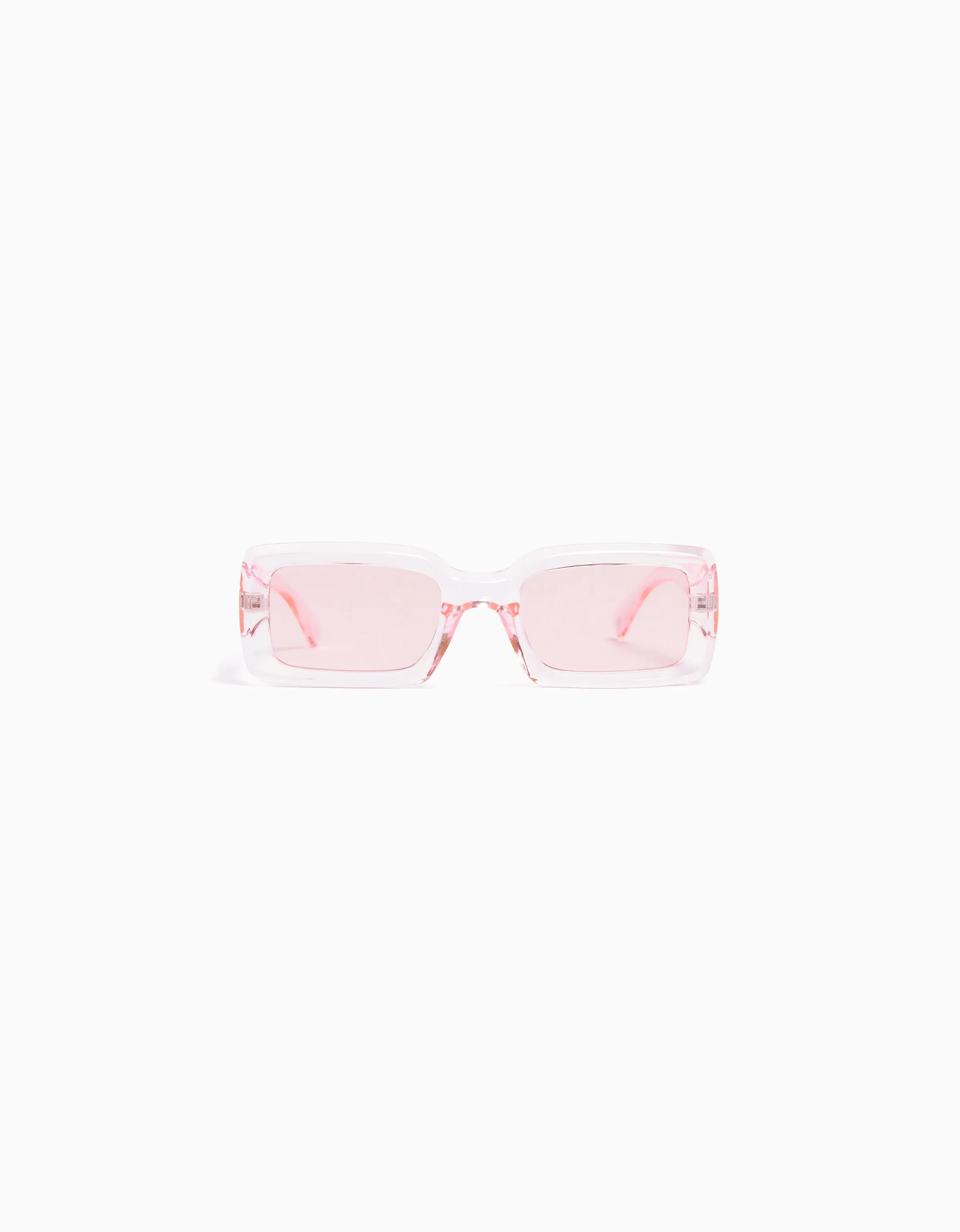 BERSHKA Gafas sol transparentes Rosa Hot