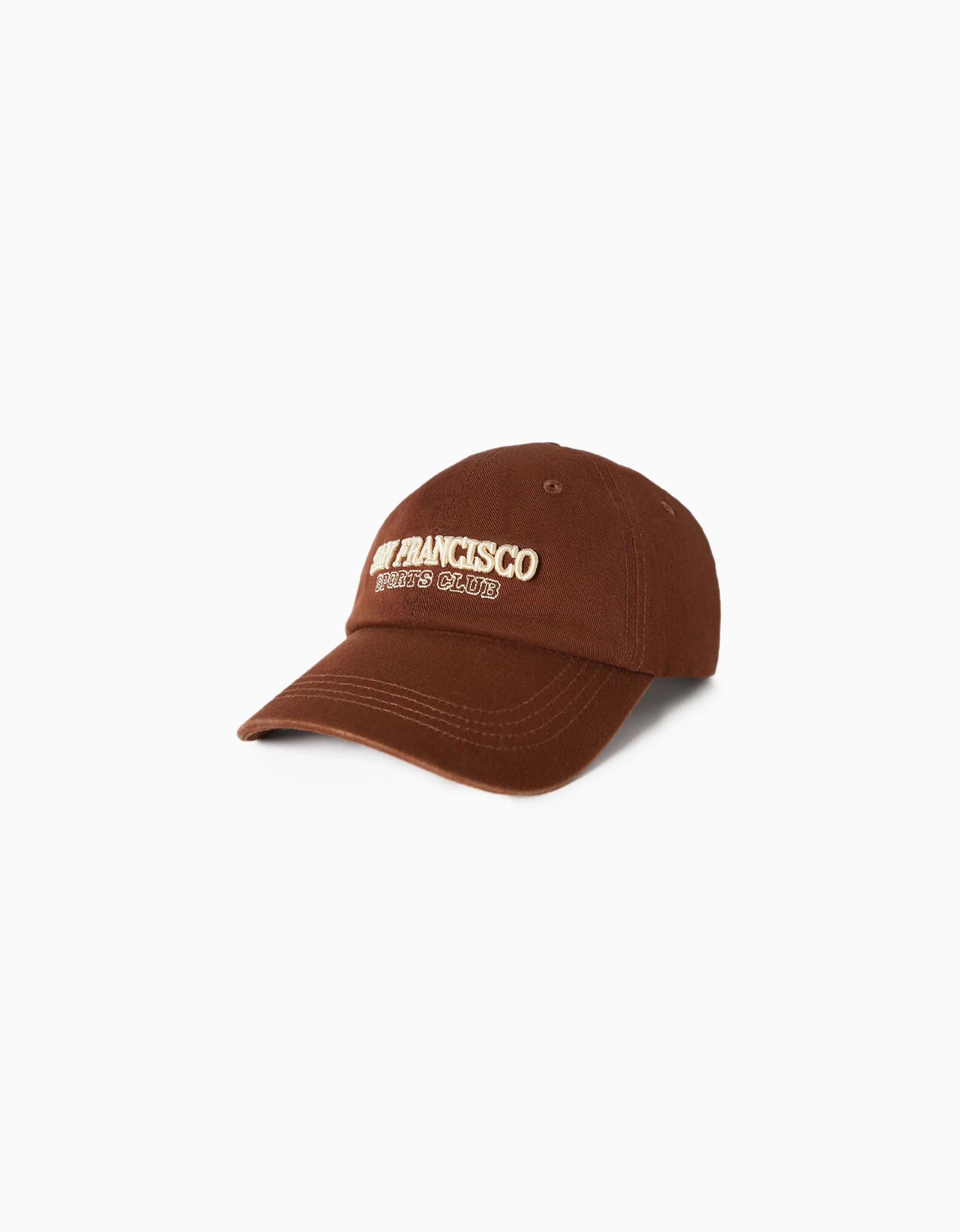 BERSHKA Gorra sport color Marrón Hot