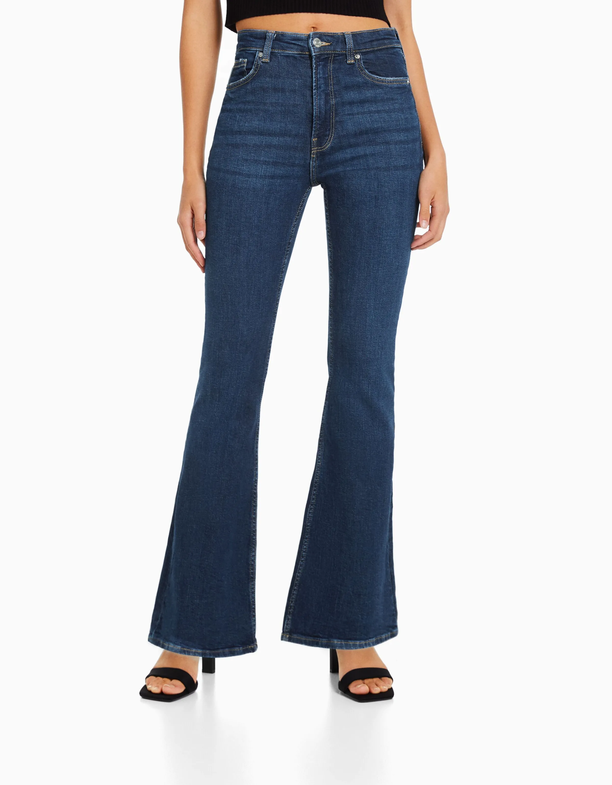 BERSHKA Jeans flare Marino Discount