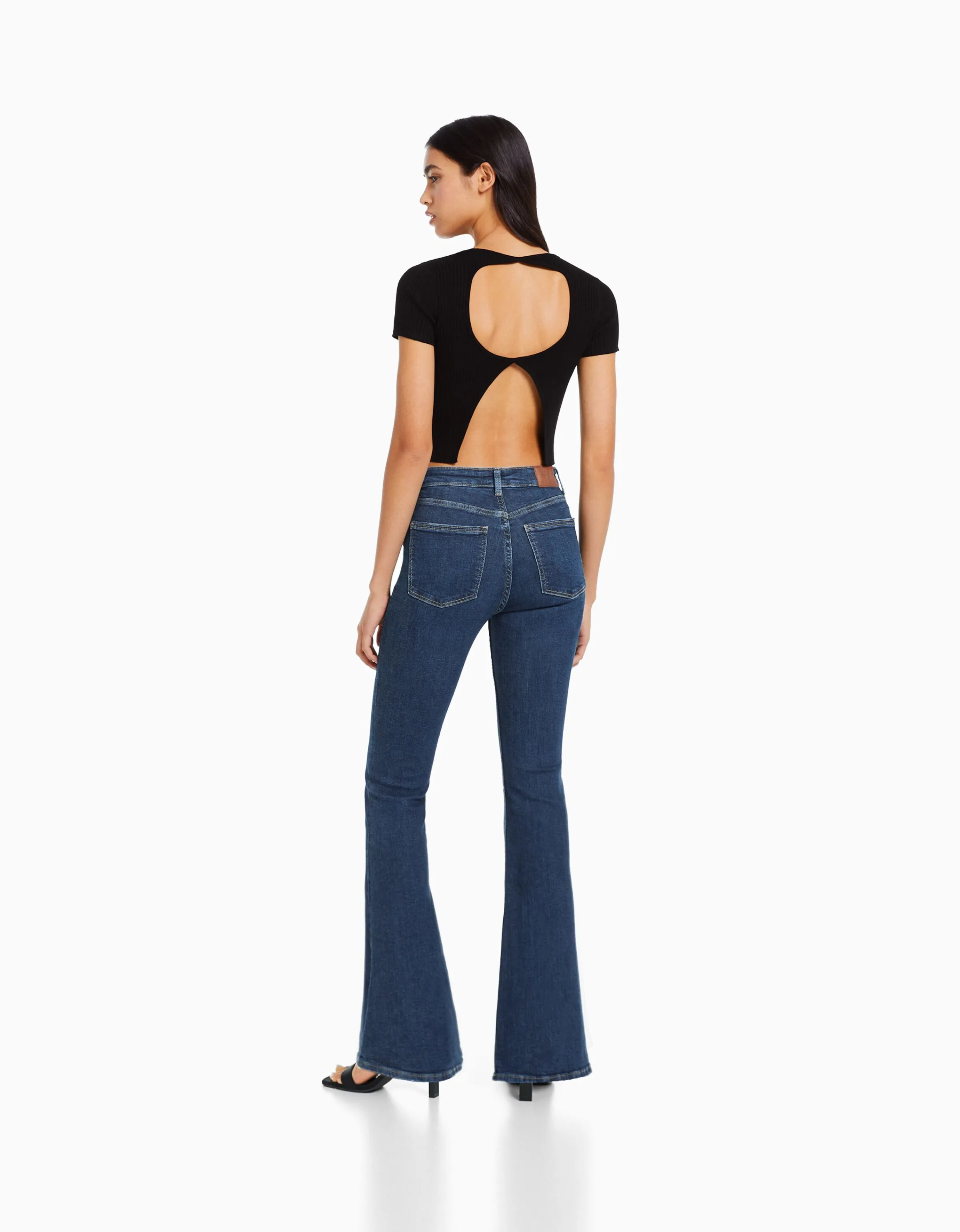 BERSHKA Jeans flare Marino Discount