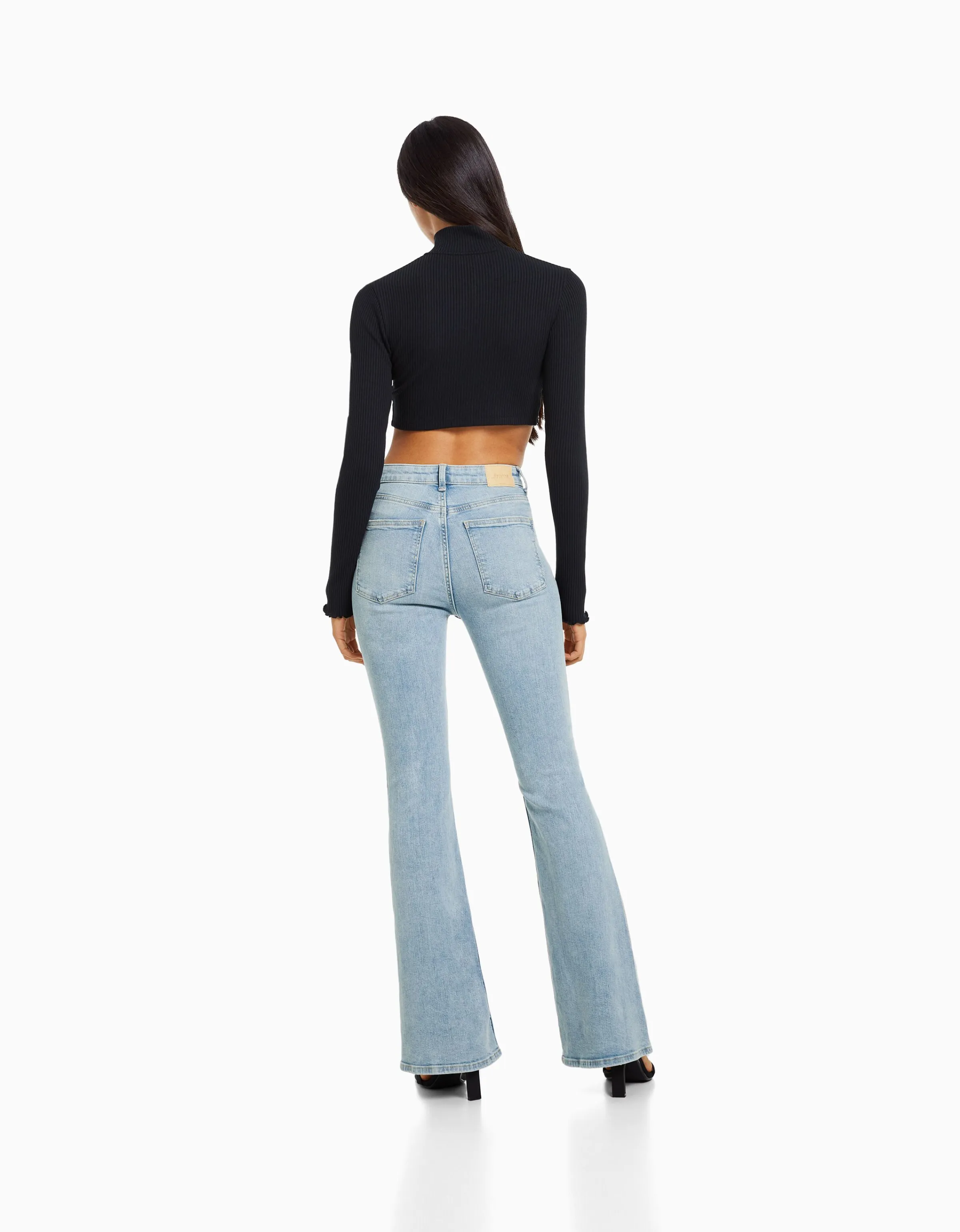 BERSHKA Jeans flare Azul lavado Store