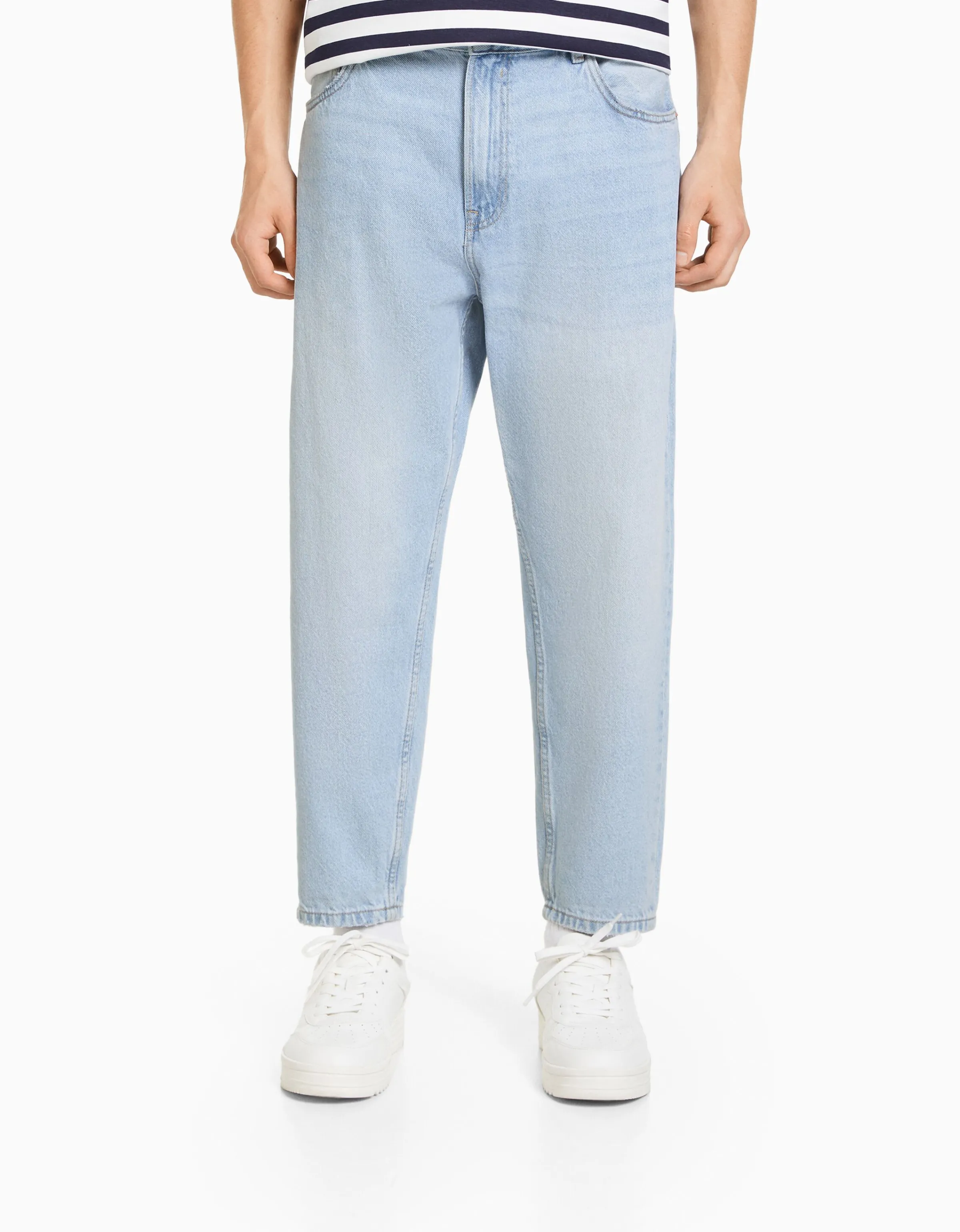 BERSHKA Jeans loose Azul claro Flash Sale