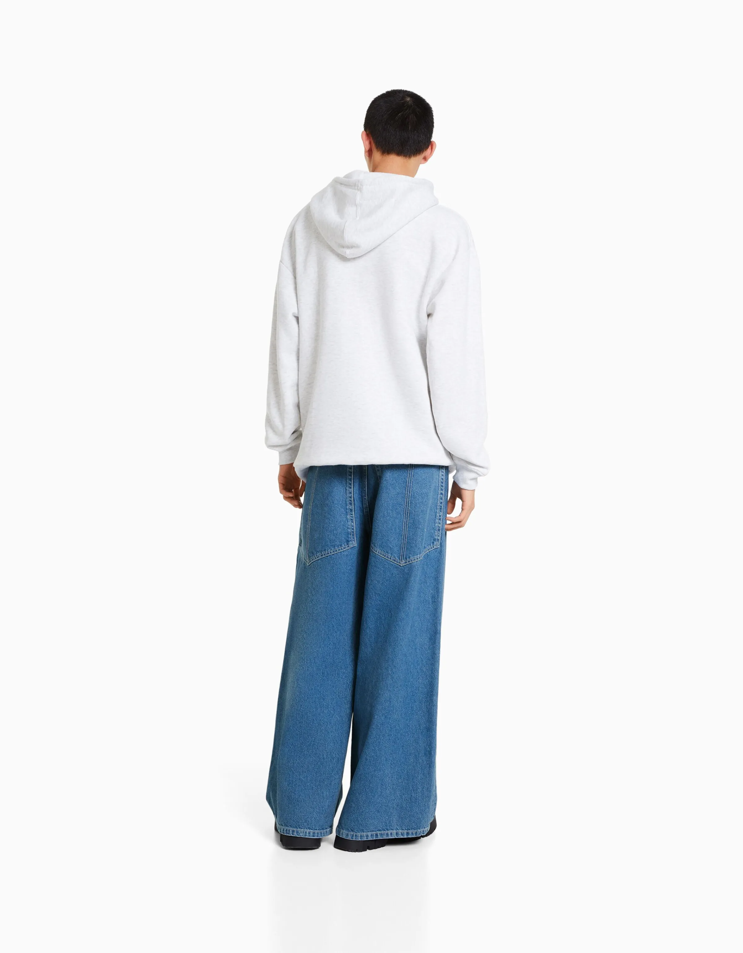 BERSHKA Jeans 90´s Rave super baggy Azul lavado Outlet