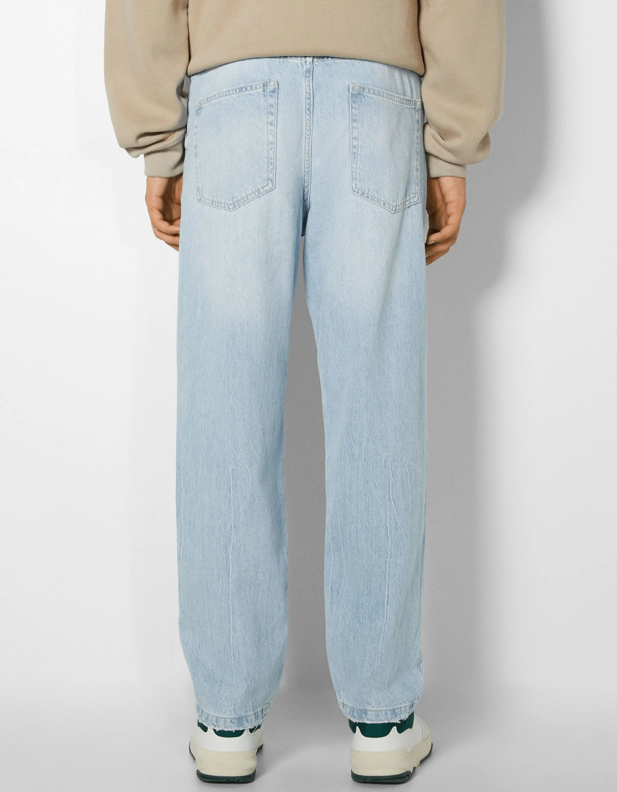 BERSHKA Jeans 90's wide Azul claro Best Sale