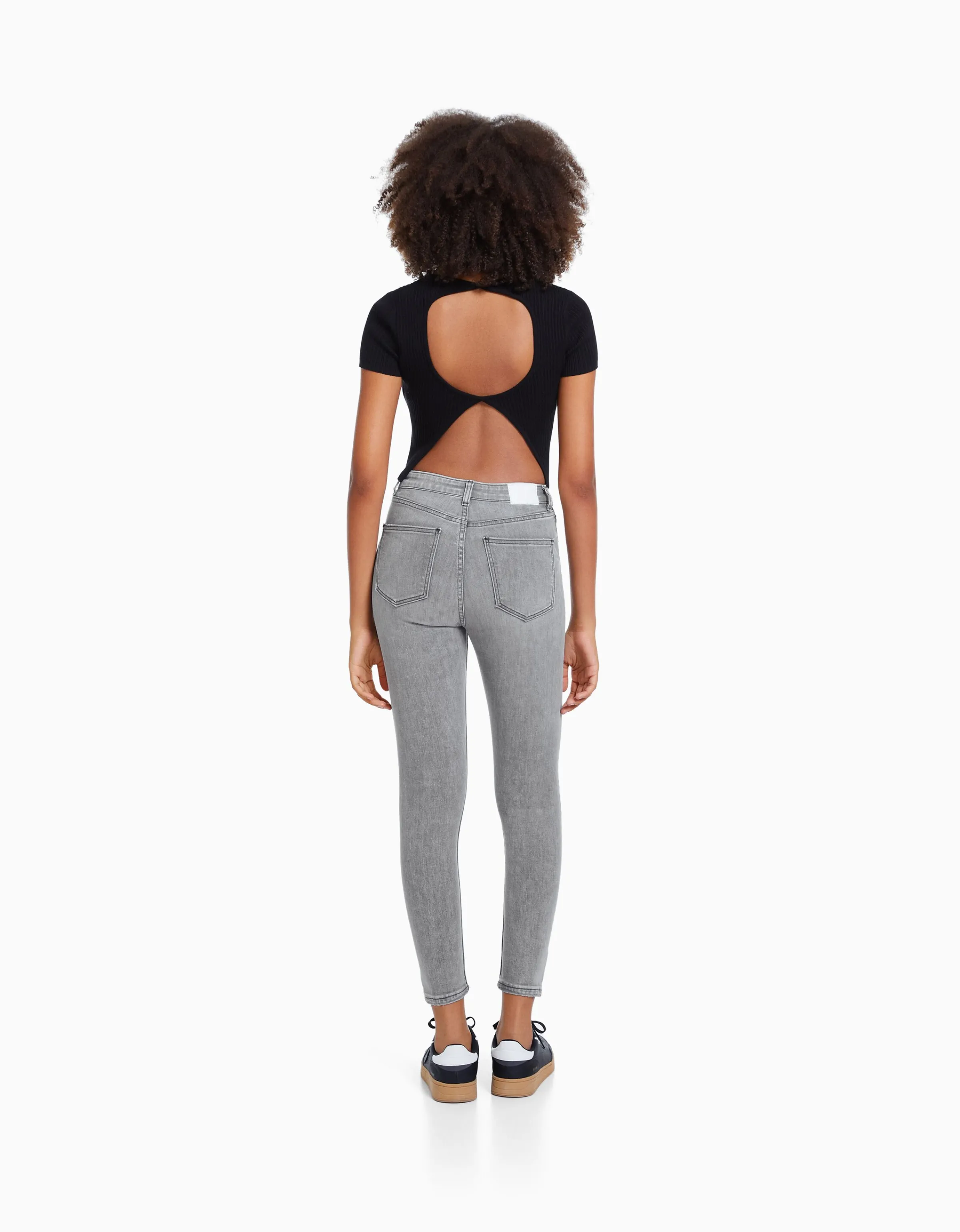 BERSHKA Jeans skinny super high waist Azul Best Sale