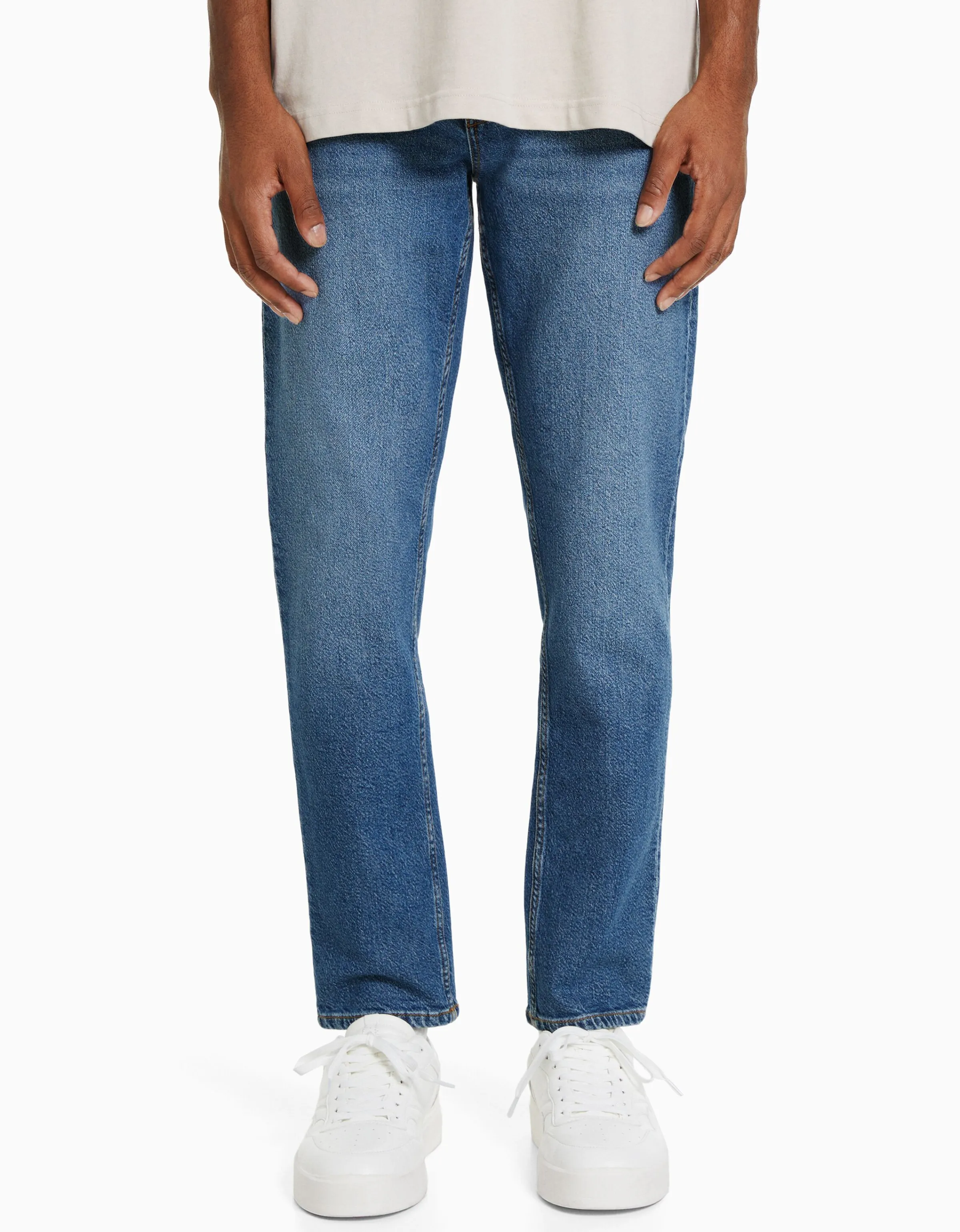 BERSHKA Jeans slim Azul lavado Flash Sale