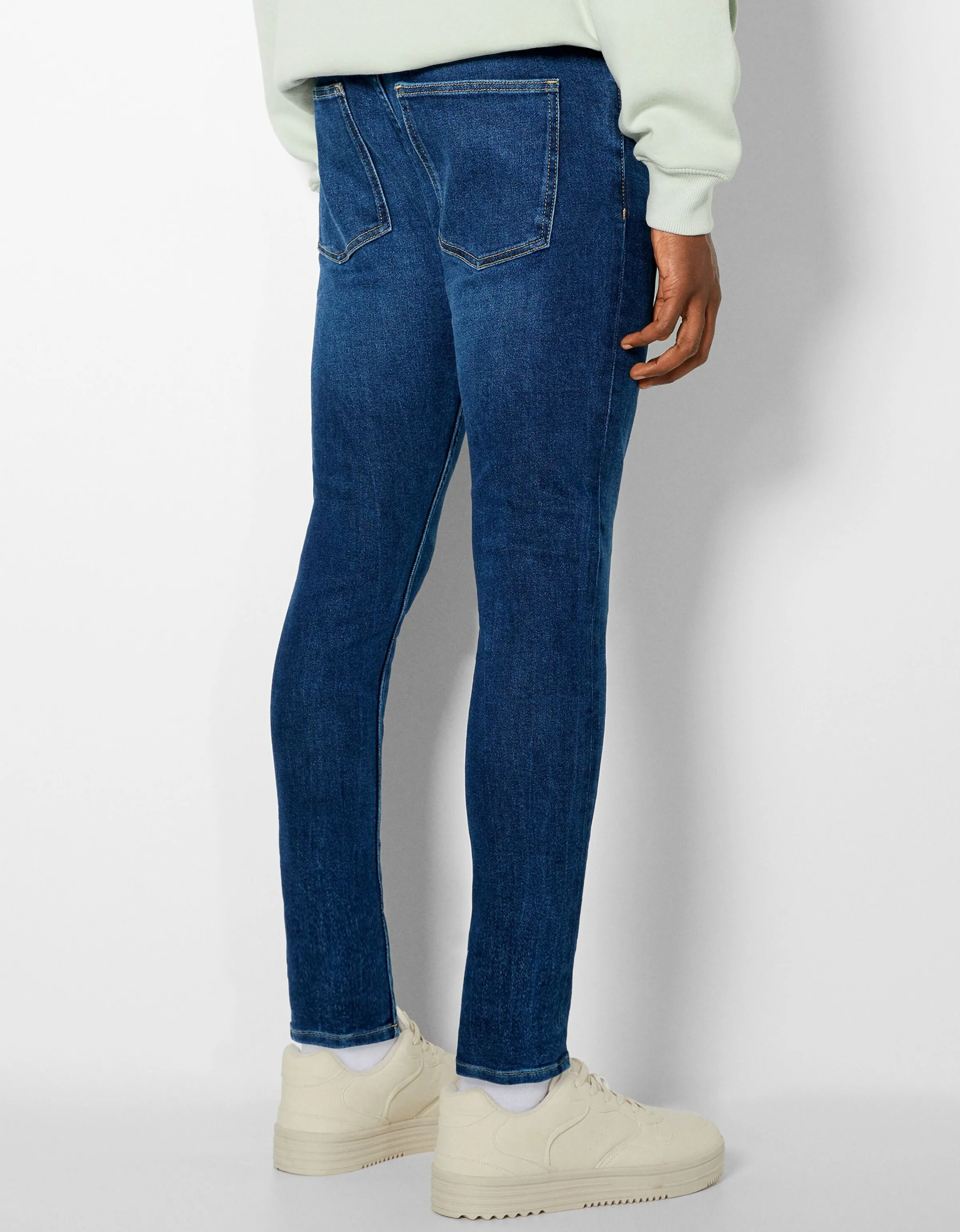 BERSHKA Jeans super skinny Gris Flash Sale