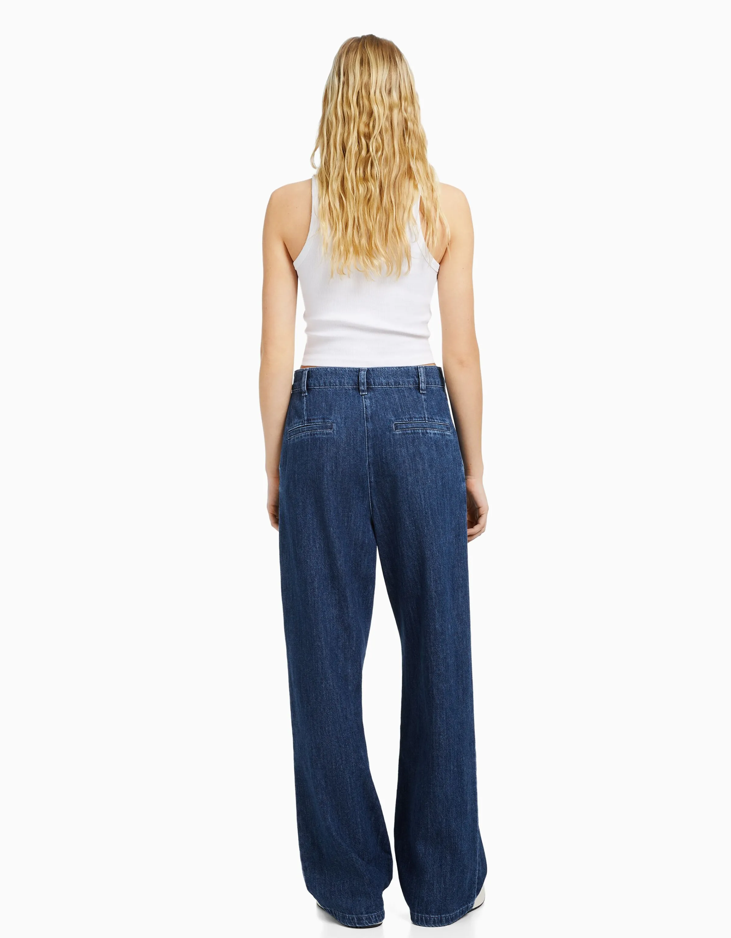 BERSHKA Jeans tailoring Azul Flash Sale