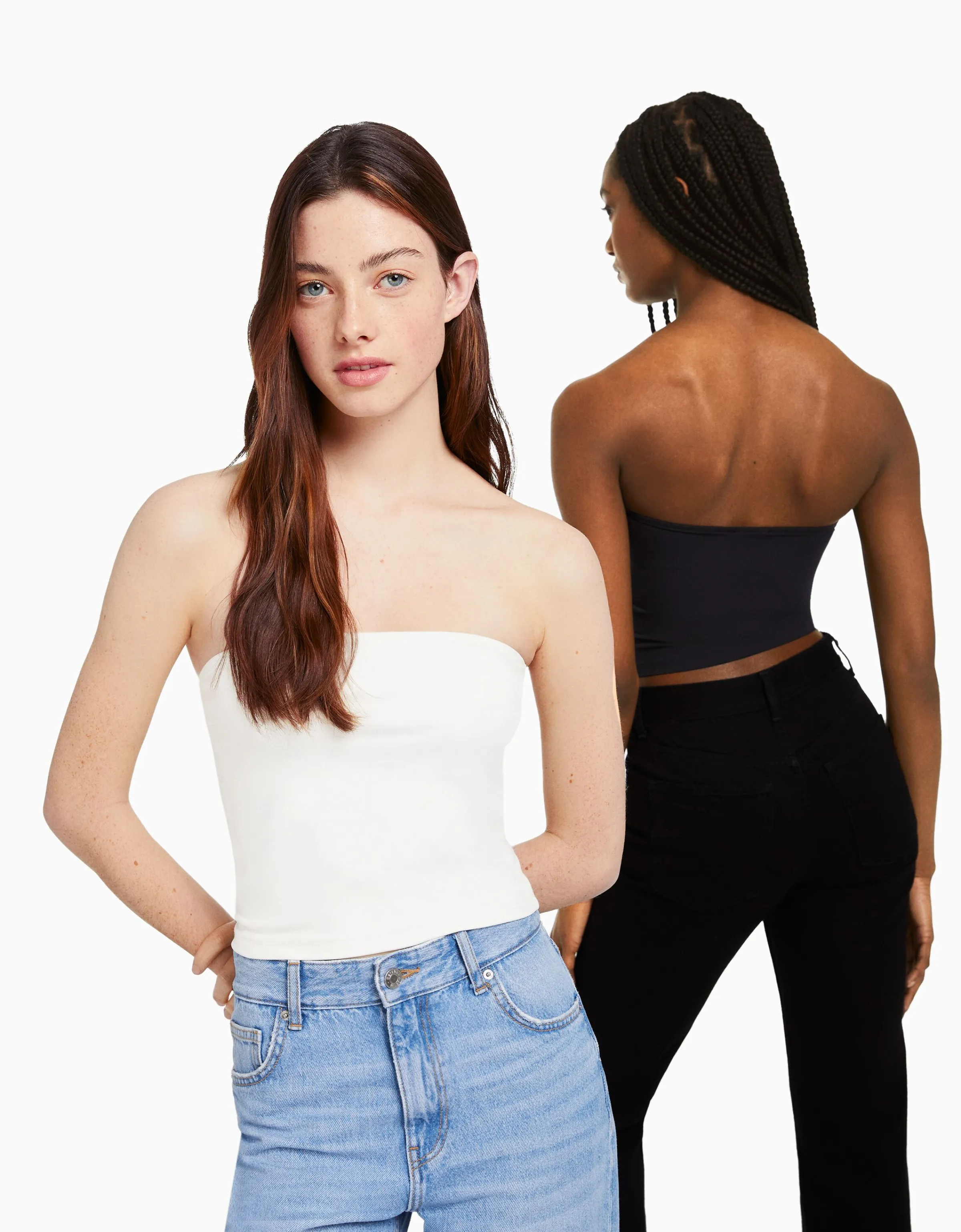 BERSHKA Pack 2 tops bandeau Multicolor Store