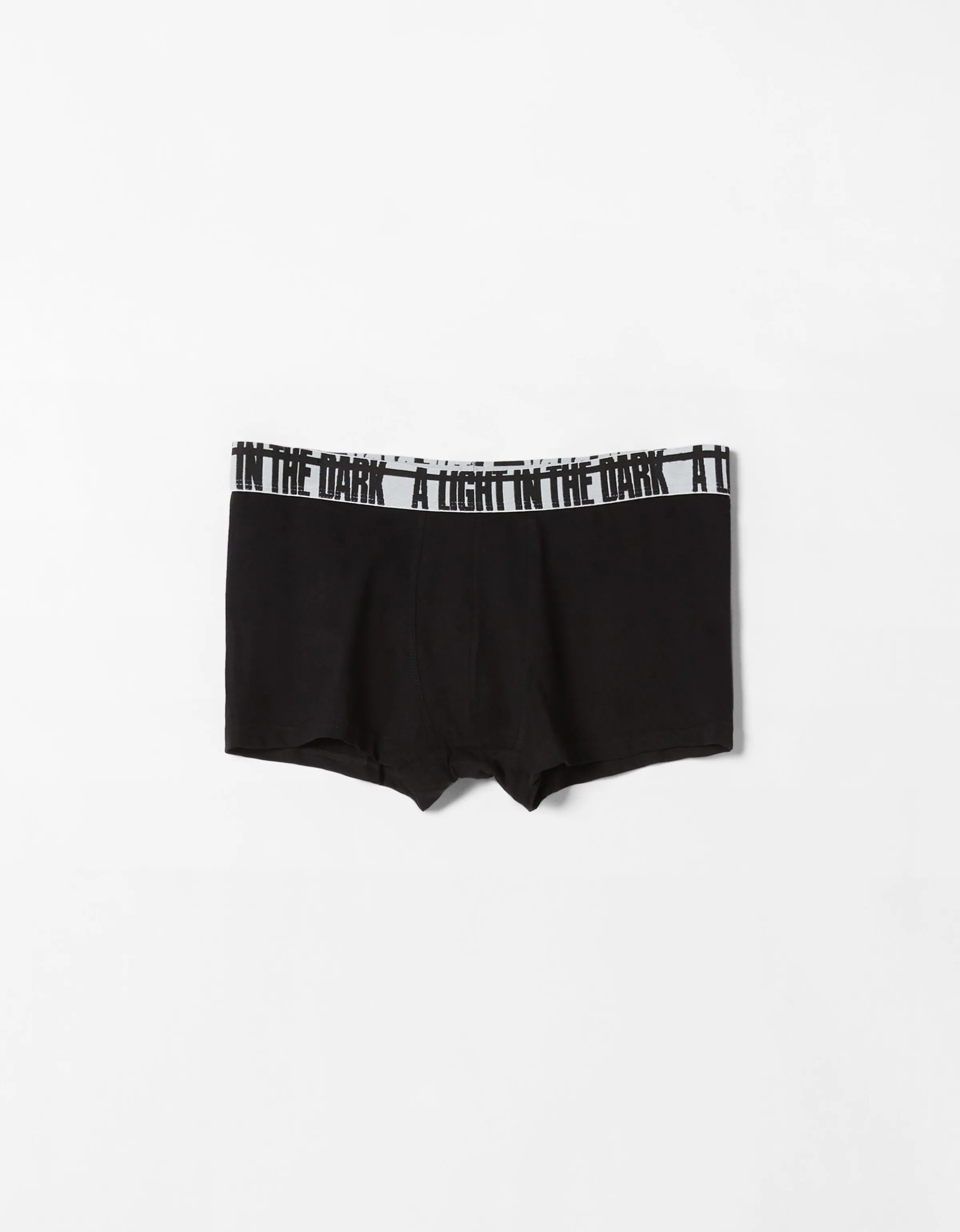 BERSHKA Set 3 boxers lettering Negro Fashion