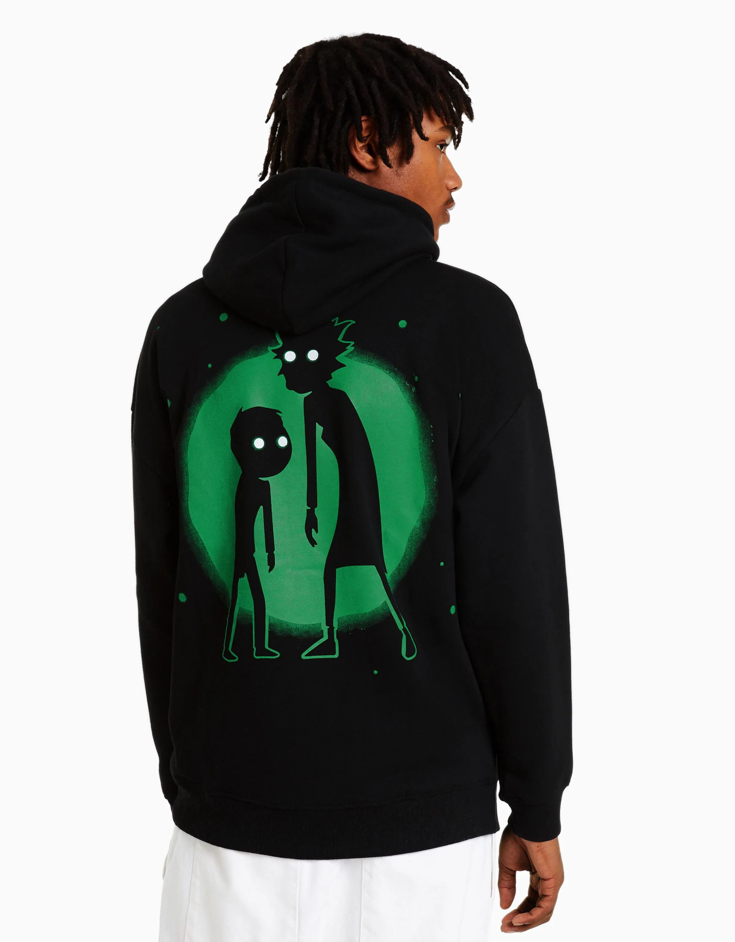 BERSHKA Sudadera print RickMorty Crudo Best Sale