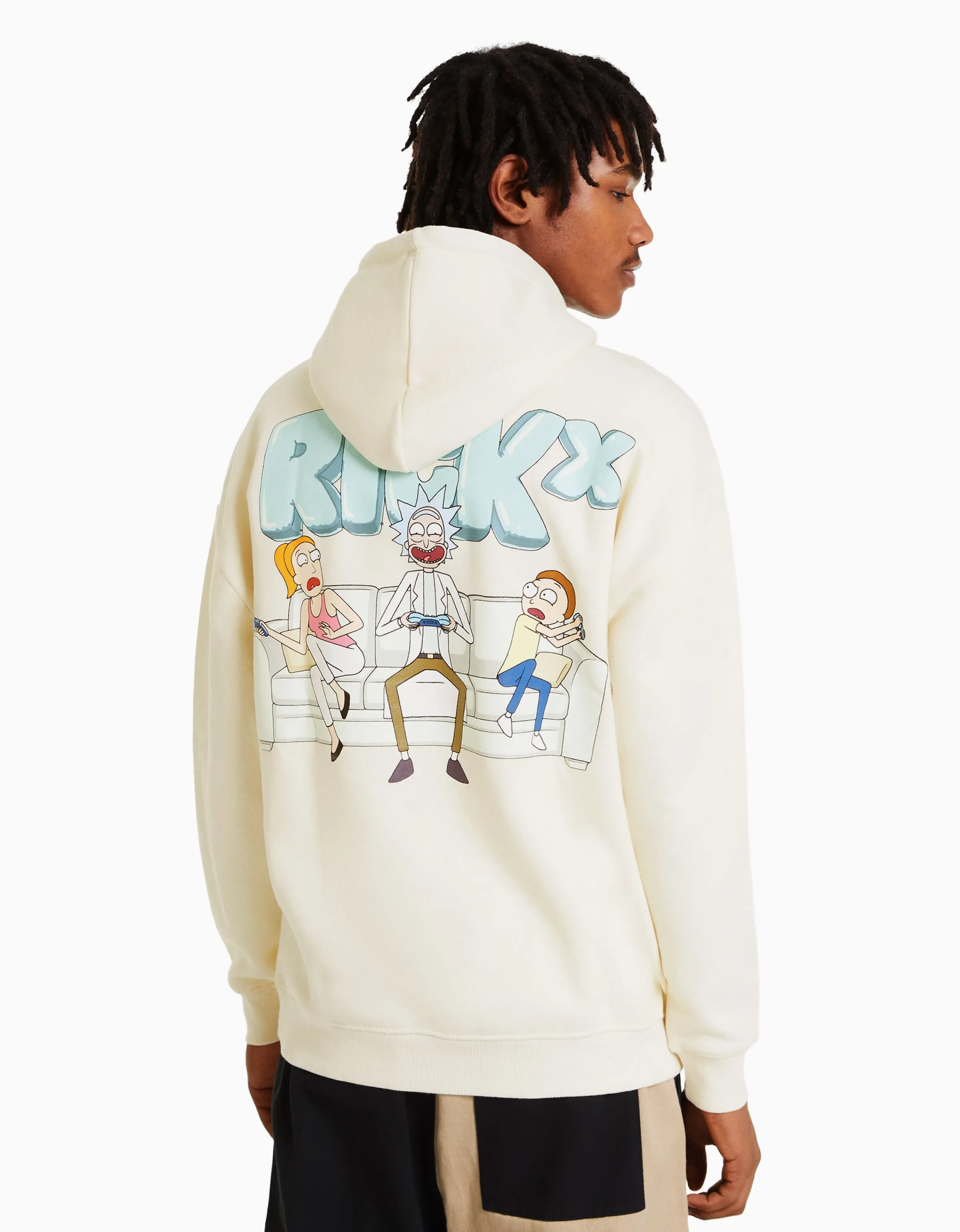 BERSHKA Sudadera print RickMorty Crudo Online