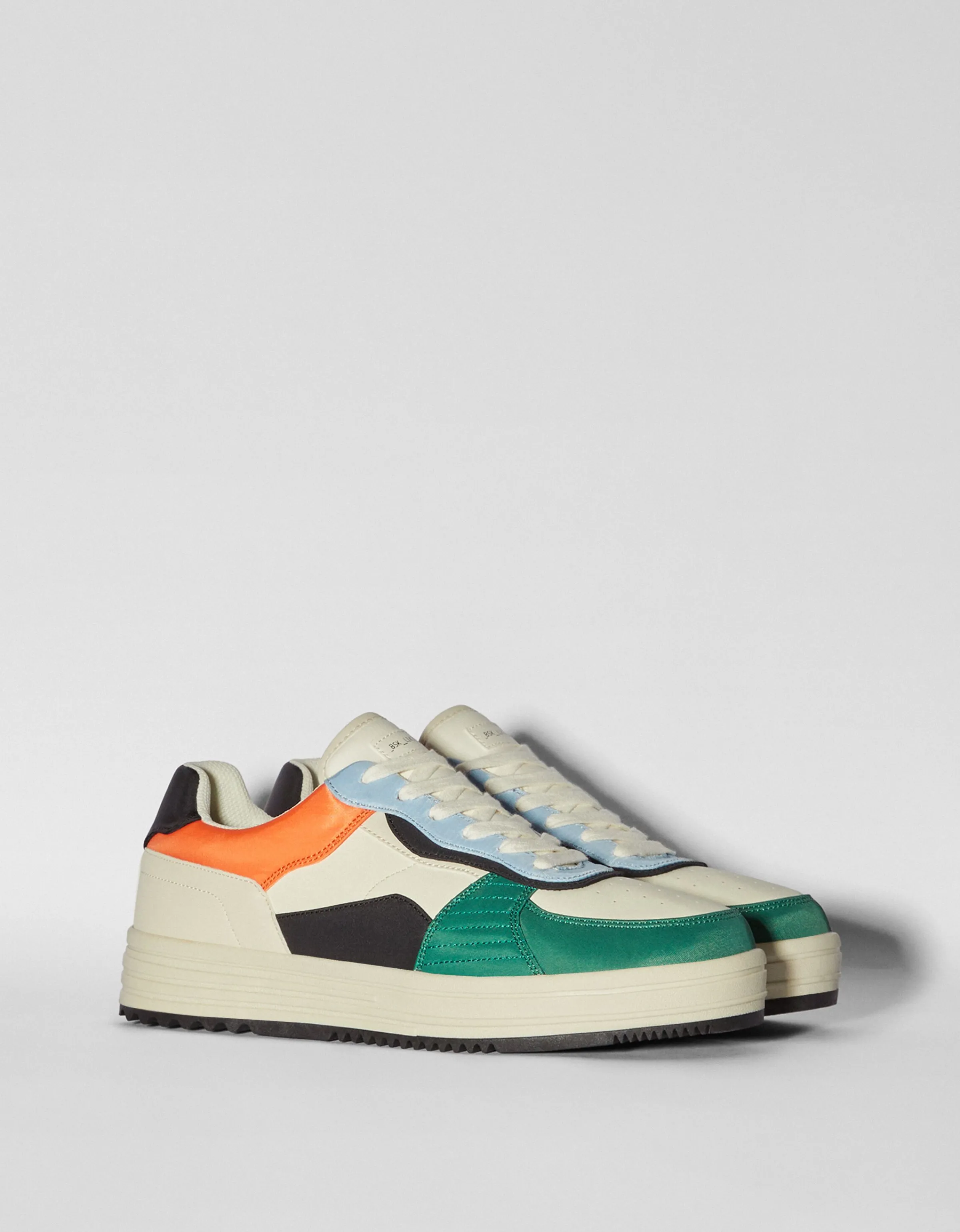 BERSHKA Zapatillas acolchadas pespuntes hombre Multicolor Flash Sale