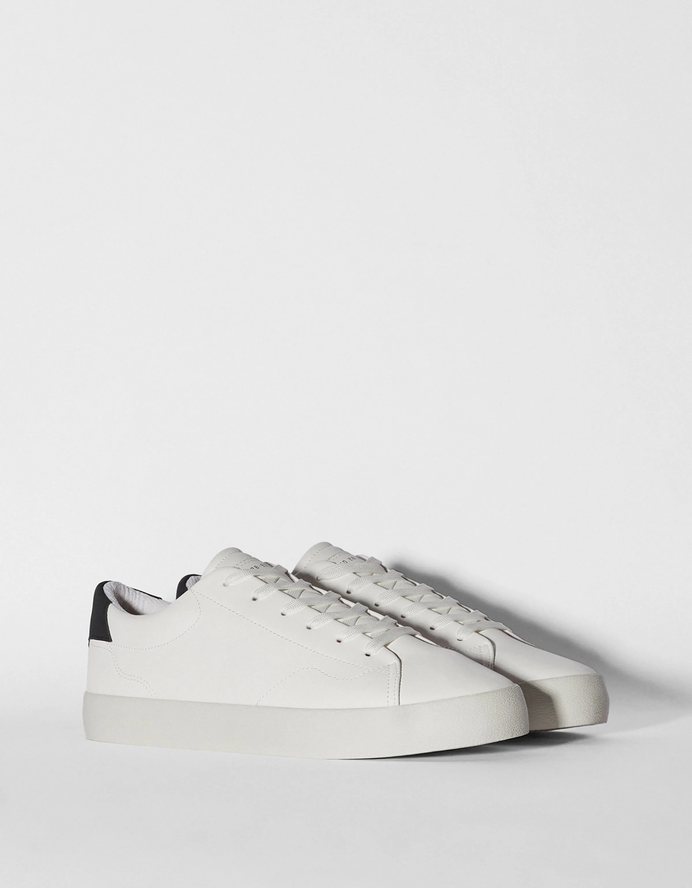 BERSHKA Zapatillas combinadas hombre Blanco Best