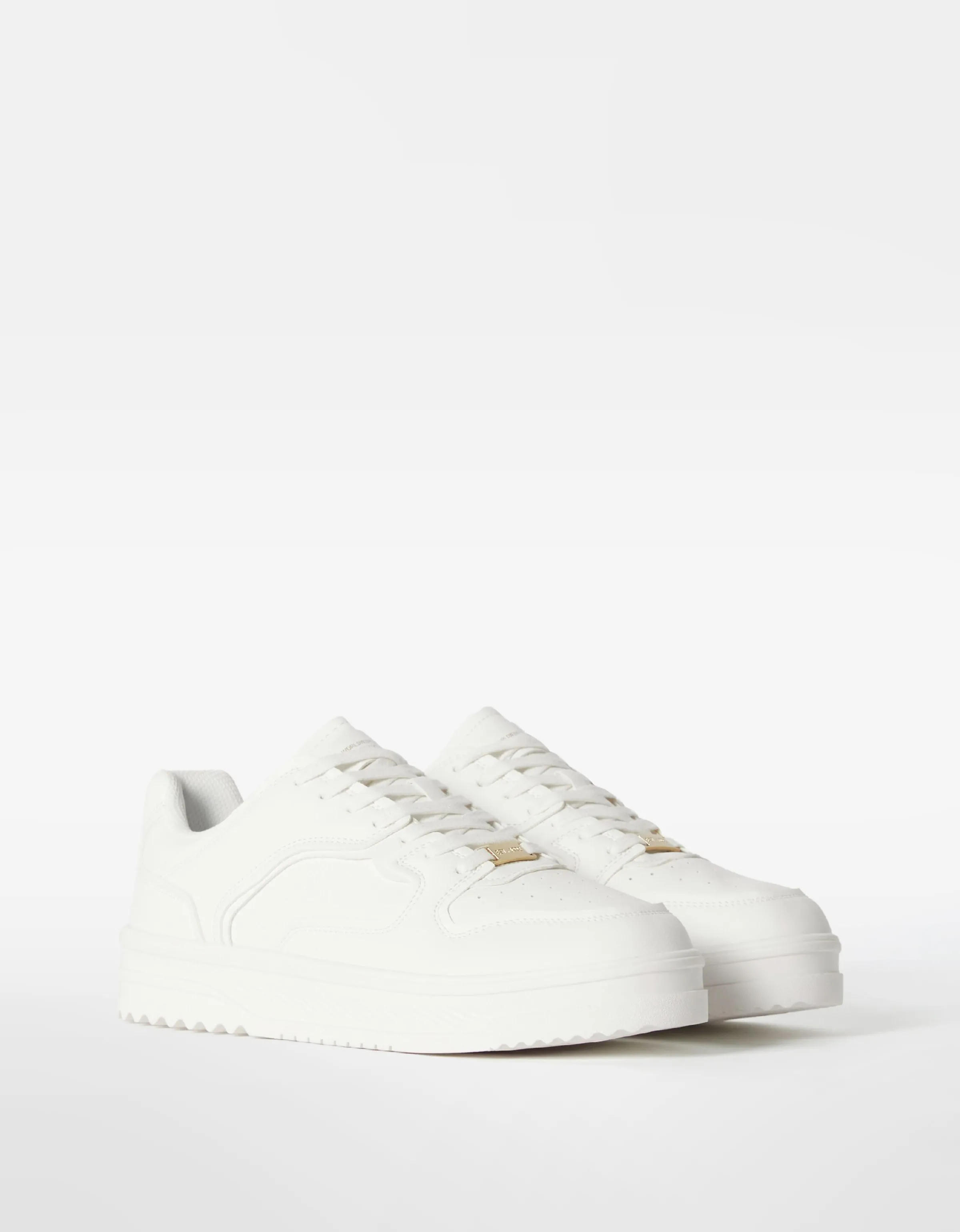 BERSHKA Zapatillas multicapas hombre Blanco Fashion