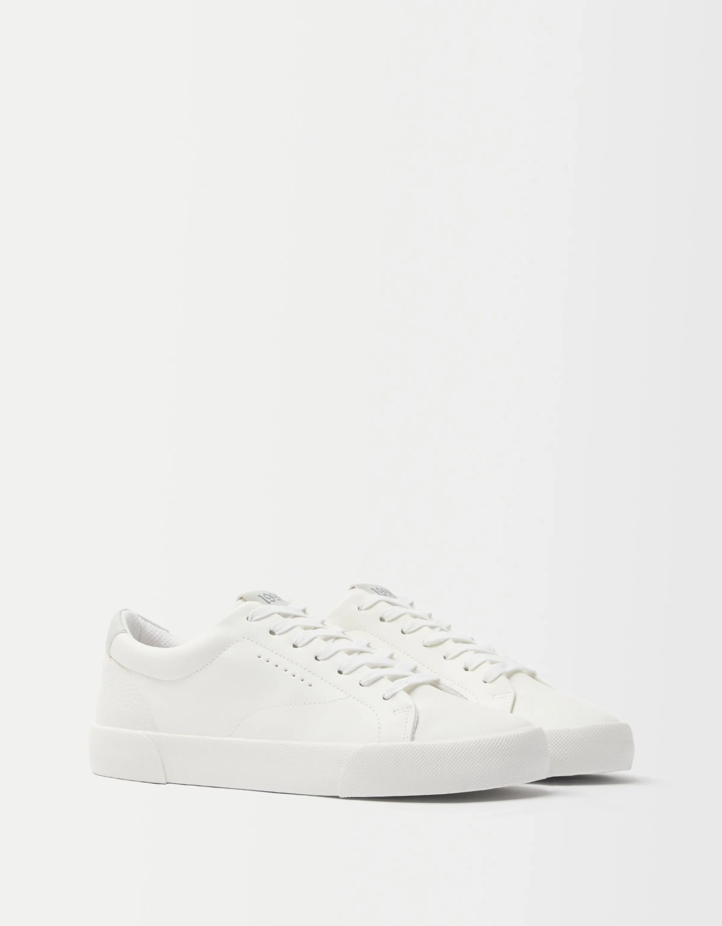 BERSHKA Zapatillas talón grabado hombre Blanco Cheap